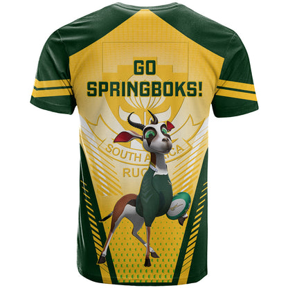 South Africa Rugby T-Shirt World Cup Springboks Mascot Graphic Tee