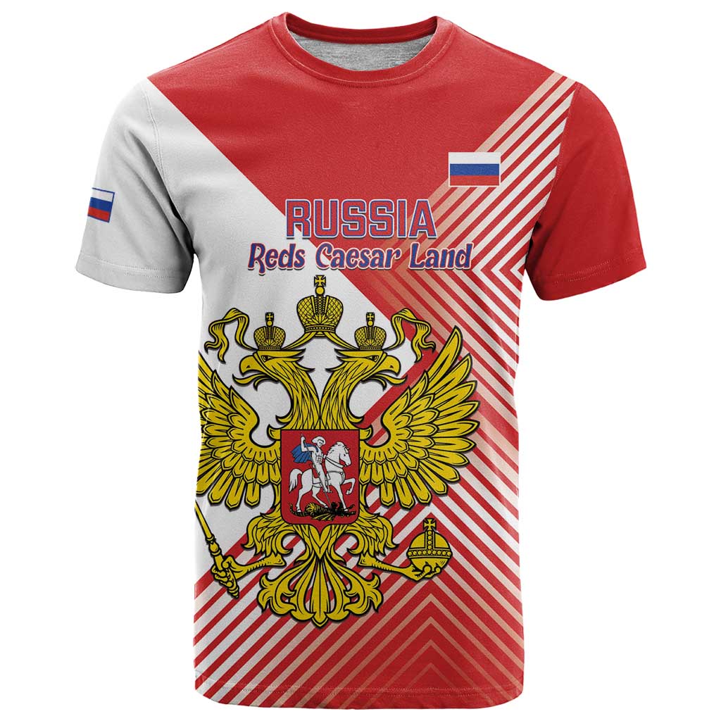 Custom Russia Volleyball T-Shirt Reds Caesar Land Dynamic Style Graphic Tee