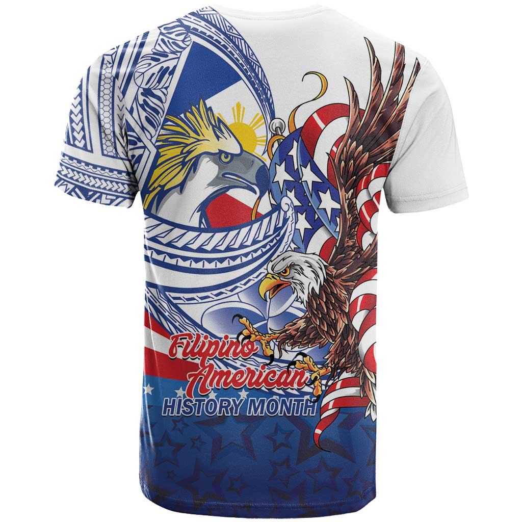 Filipino American History Month T-Shirt Philippines Agila USA Eagle Mix Flag Graphic Tee
