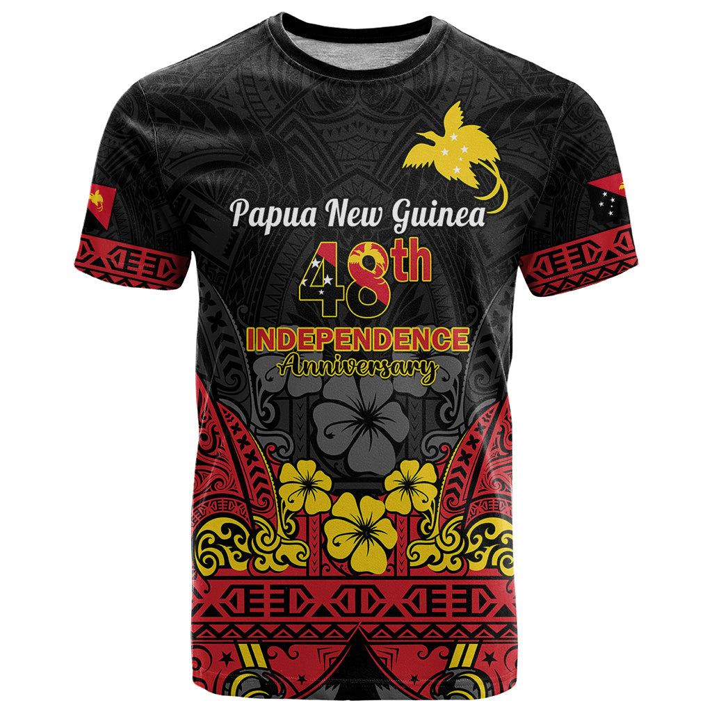 Personalised Independence Day Papua New Guinea T-Shirt PNG Bird of Paradise 48th Anniversary Graphic Tee