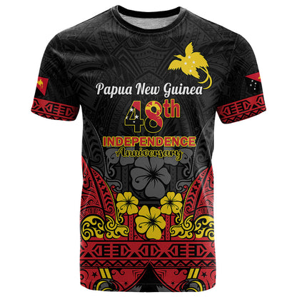 Personalised Independence Day Papua New Guinea T-Shirt PNG Bird of Paradise 48th Anniversary Graphic Tee