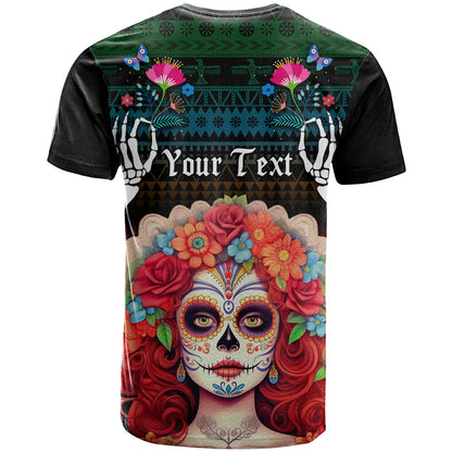 Personalised Mexico Day Of The Dead T-Shirt Mexican La Catrina Dia de los Muertos Graphic Tee