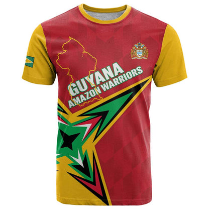 Custom Guyana Cricket T-Shirt Go Champions Amazon Warriors Graphic Tee