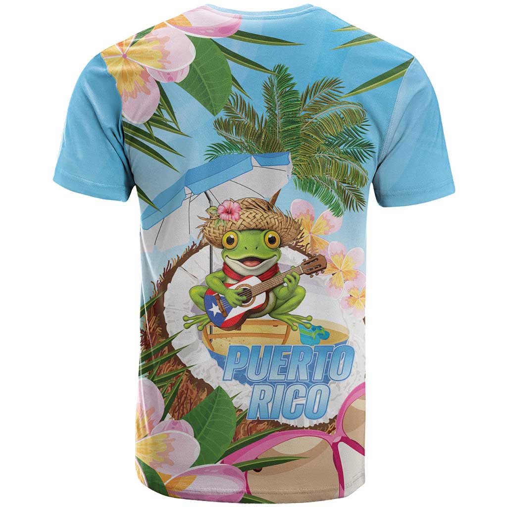 Puerto Rico Pava Coqui T-Shirt Spirit Frog Tropical Beach Vibes Graphic Tee