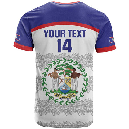 Custom Belize Football T-Shirt 2025 Go Jaguars Graphic Tee