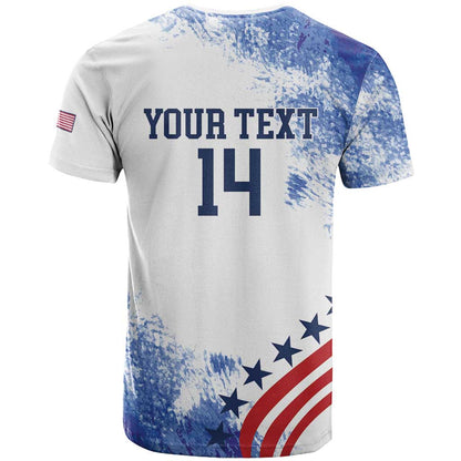 Custom United States Lacrosse T-Shirt 2025 Grunge Style Graphic Tee