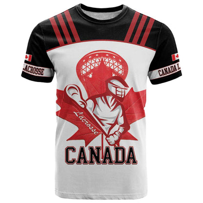 Custom Canada Lacrosse T-Shirt Go Champions Maple Leaf Graphic Tee