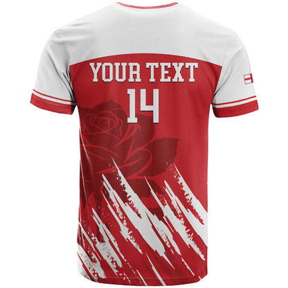 Custom England Lacrosse T-Shirt Go Champions Rose Graphic Tee