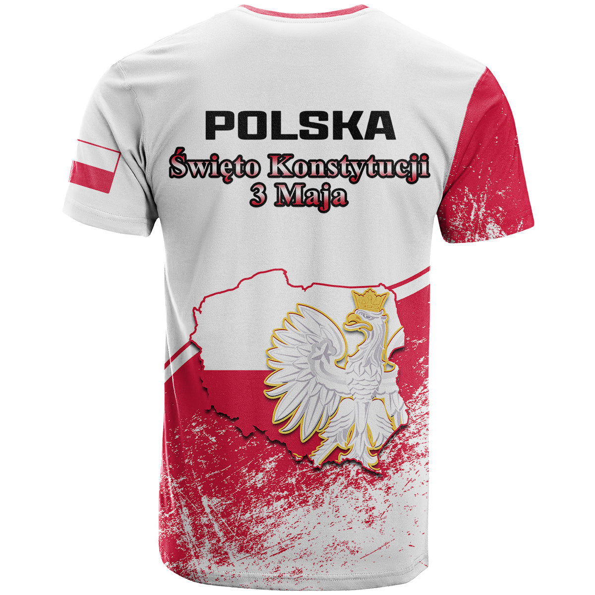 Poland T-Shirt Constitution Day Coat Of Arms Grunge Style Graphic Tee