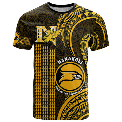 Personalised Hawaii Nanakuli High And Intermediate School T-Shirt Polynesian Kakau Pattern Graphic Tee