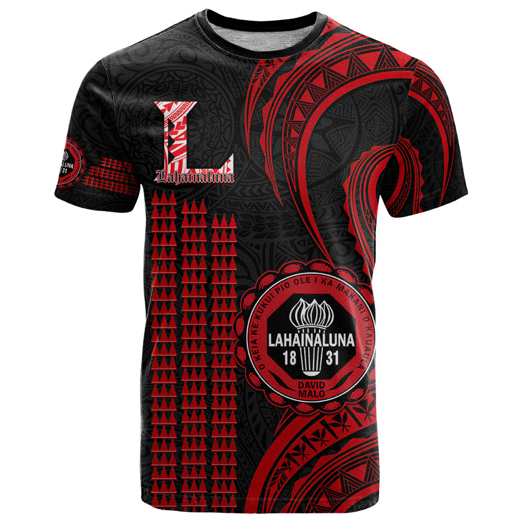 Hawaii Lahainaluna High School T-Shirt Polynesian Kakau Pattern Graphic Tee