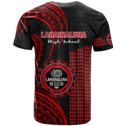 Hawaii Lahainaluna High School T-Shirt Polynesian Kakau Pattern Graphic Tee