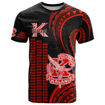 Personalised Hawaii Kalani High School T-Shirt Polynesian Kakau Pattern Graphic Tee