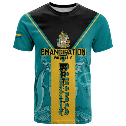 Personalised Bahamas T-Shirt Happy Bahamian Emancipation Day Graphic Tee