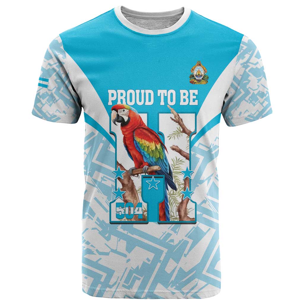 Honduras Independence Day T-Shirt 504 Proud Scarlet Macaw Graphic Tee