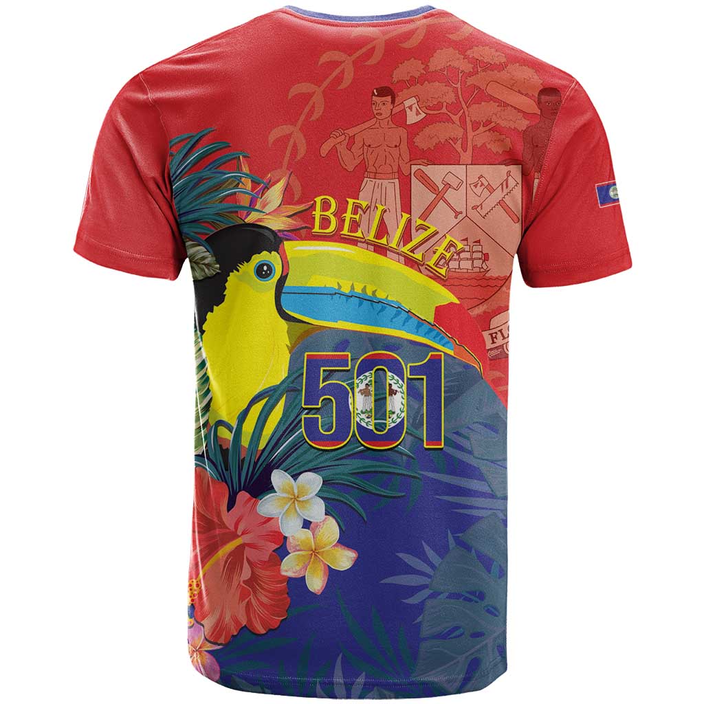 Belize Independence Day T-Shirt 501 Proud Keel Billed Toucan Tropical Graphic Tee