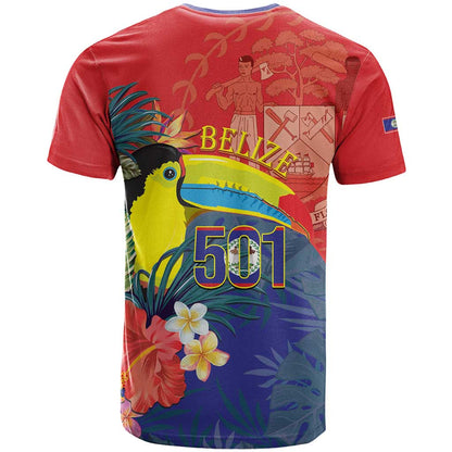 Belize Independence Day T-Shirt 501 Proud Keel Billed Toucan Tropical Graphic Tee