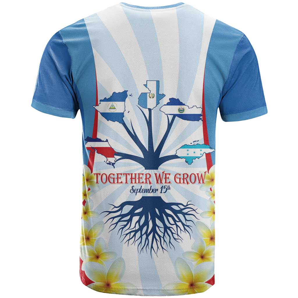 Central America Independence day T-Shirt September 15th Together We Grow Graphic Tee