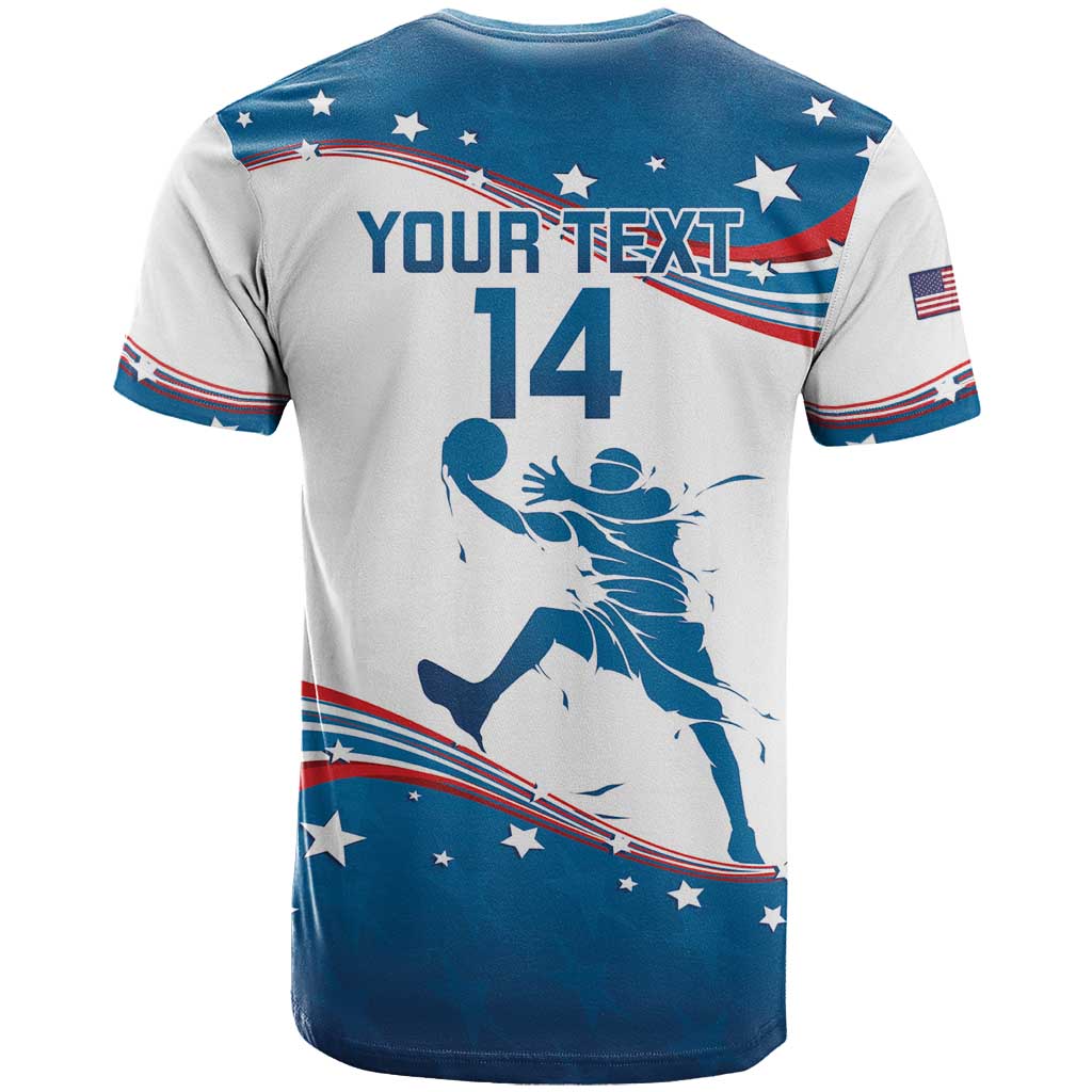 Custom USA Basketball T-Shirt 2024 Go Dream Team Curve Style Graphic Tee