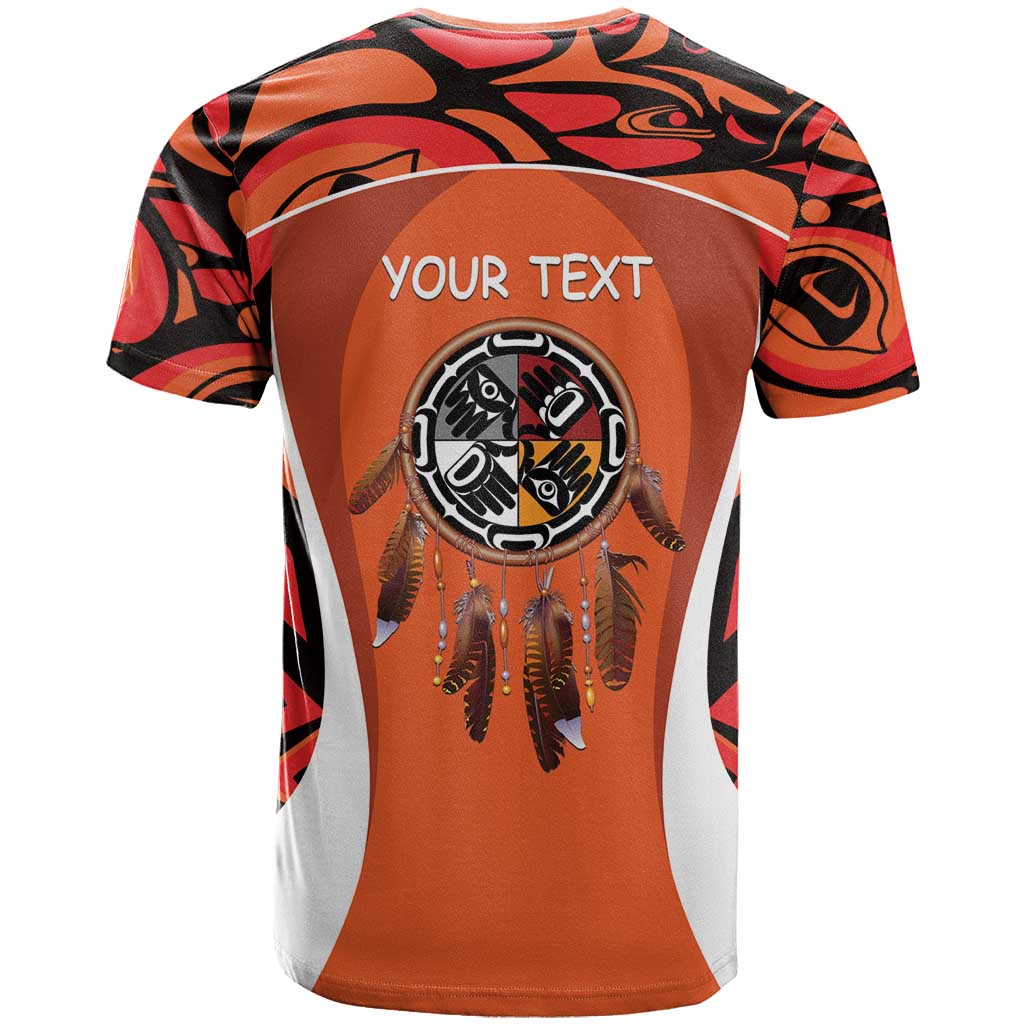 Personalized Orange Day Canada T-Shirt Honouring The Children Haida Pattern Graphic Tee