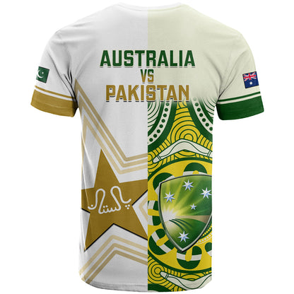 Australia And Pakistan Cricket T-Shirt Boxing Day Test Aussie With Shaheens Graphic Tee