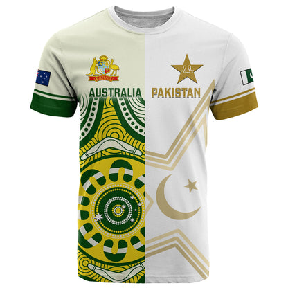 Custom Australia And Pakistan Cricket T-Shirt Boxing Day Test Aussie With Shaheens Graphic Tee