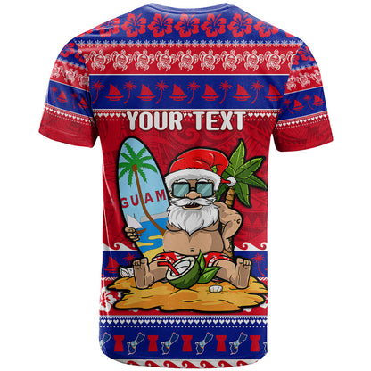 Custom Guam Christmas T-Shirt Guaman Santas Felis Pasgua Graphic Tee