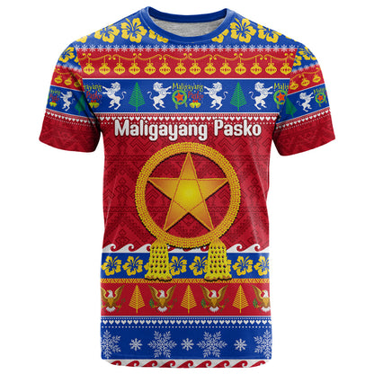 Custom Philippines Christmas T-Shirt Filipino Parol Maligayang Pasko Graphic Tee
