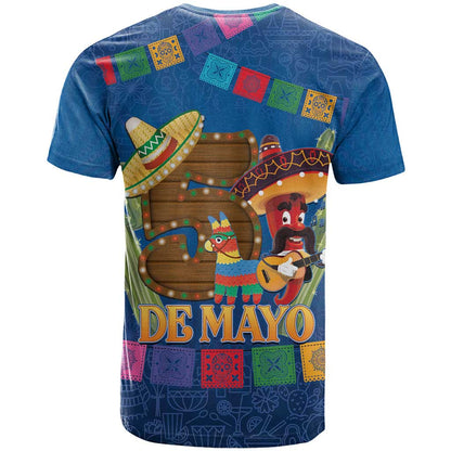 Mexico Cinco De Mayo 2025 T-Shirt Chili Pepper Let's Fiesta Graphic Tee
