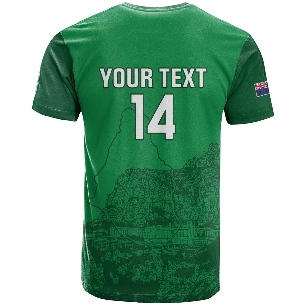 Custom Montserrat Football T-Shirt 2025 Go Emerald Boys Graphic Tee