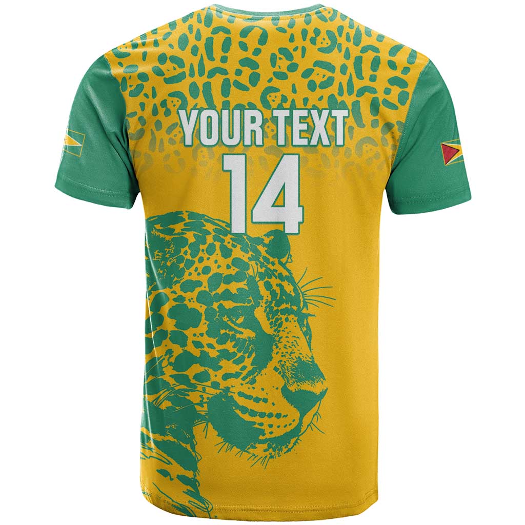 Custom Guyana Football T-Shirt 2025 Go Golden Jaguars Graphic Tee