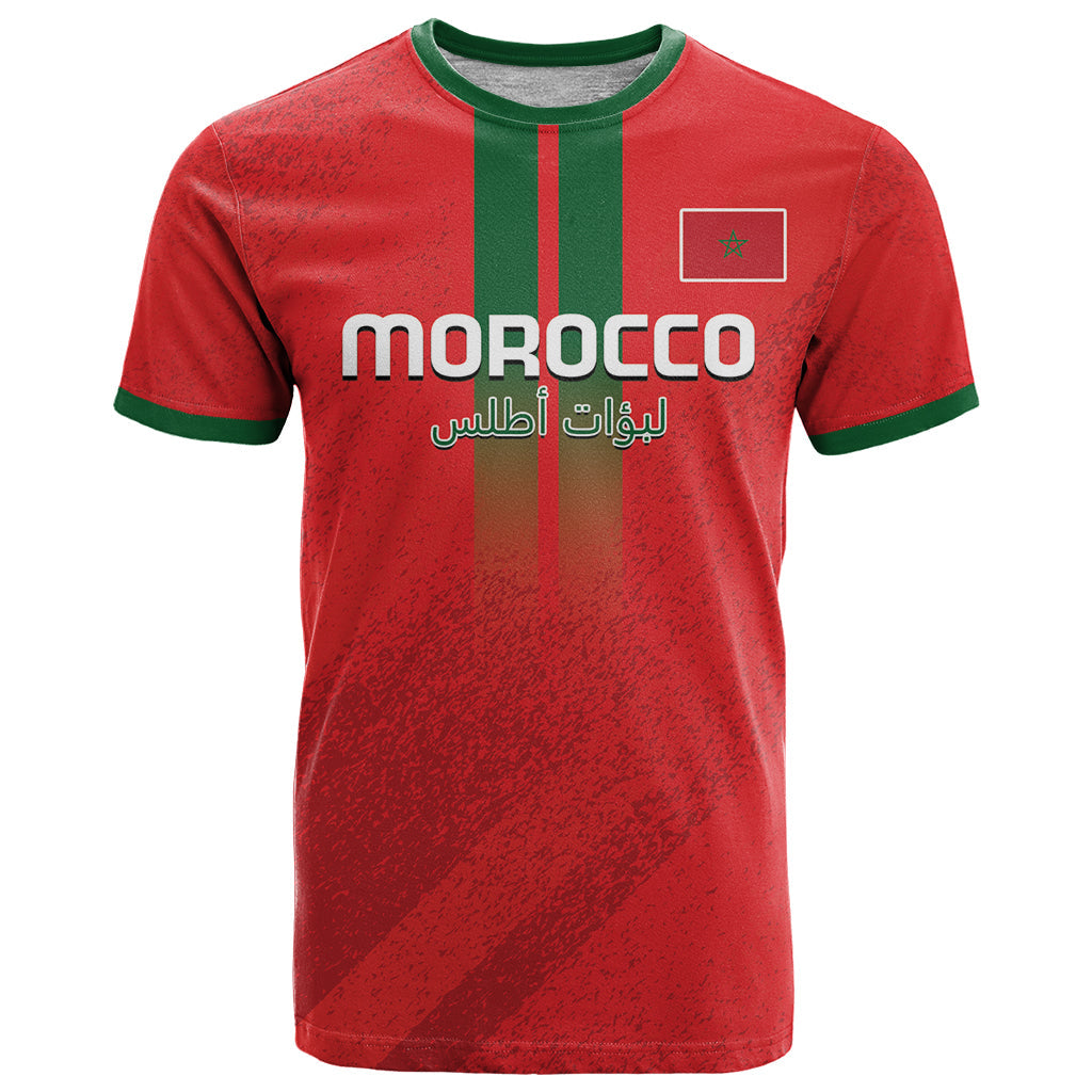 Custom Morocco Football T-Shirt Go Lionesses of Atlas Graphic Tee