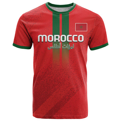 Custom Morocco Football T-Shirt Go Lionesses of Atlas Graphic Tee