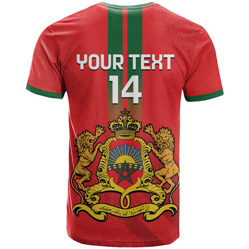 Custom Morocco Football T-Shirt Go Lionesses of Atlas Graphic Tee