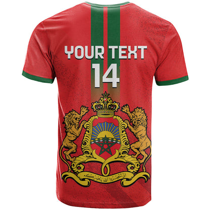 Custom Morocco Football T-Shirt Go Lionesses of Atlas Graphic Tee