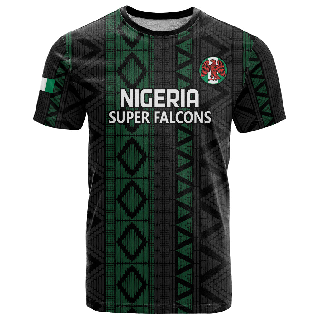 Custom Nigeria Football T-Shirt Go Super Falcons African Pattern Graphic Tee