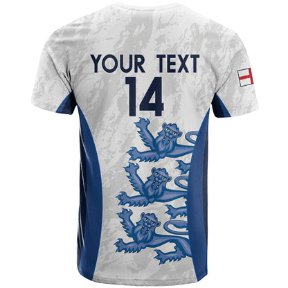 Custom England Football T-Shirt 2024 Go Champions Three Lions Graphic Tee