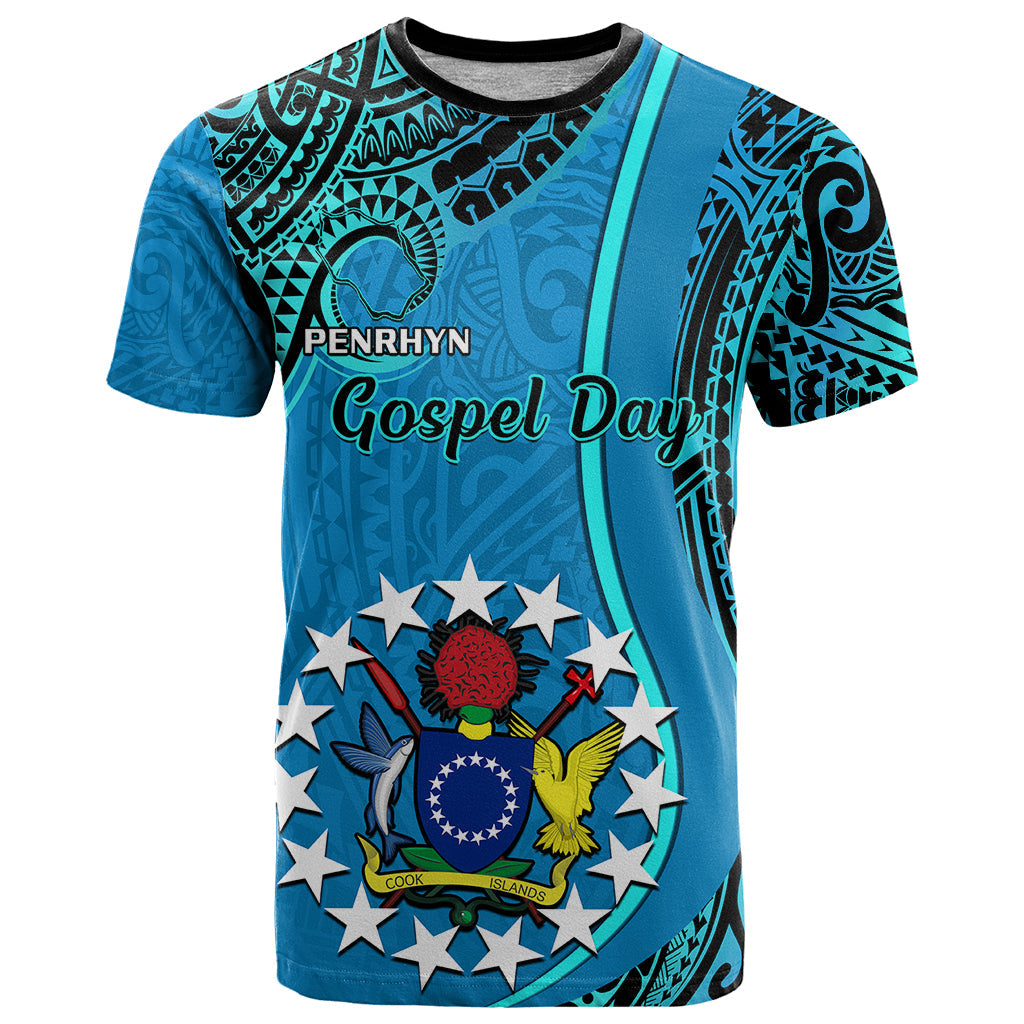 Personalised 13 March Penrhyn Island Gospel Day T-Shirt Cook Islands Tribal Pattern Graphic Tee