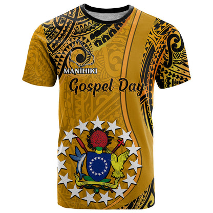 8 August Manihiki Island Gospel Day T-Shirt Cook Islands Tribal Pattern Graphic Tee