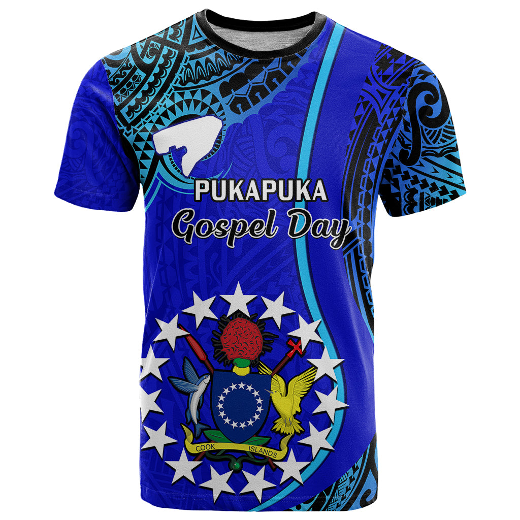 Personalised 8 December Pukapuka Island Gospel Day T-Shirt Cook Islands Tribal Pattern Graphic Tee