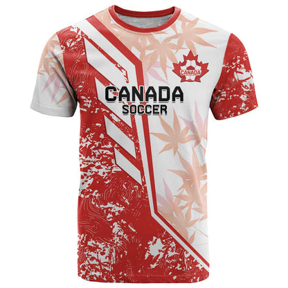 Custom Canada Soccer T-Shirt Les Rouges Sporty Style Graphic Tee