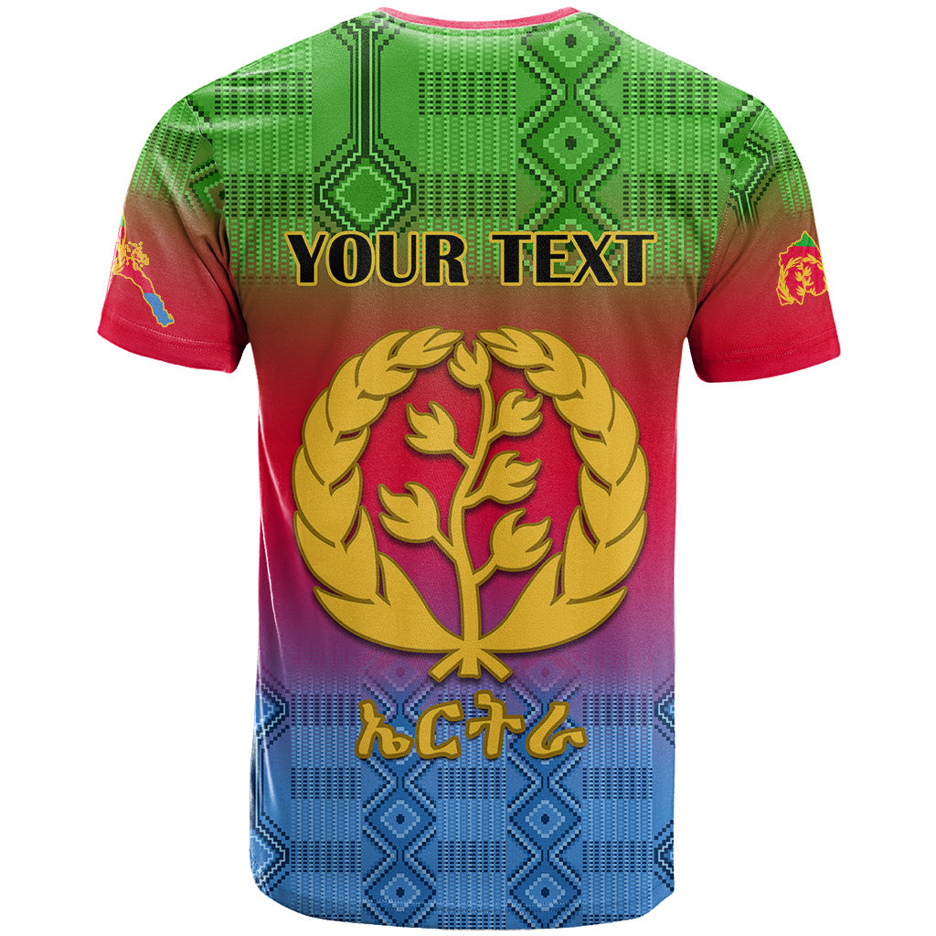 Personalised Eritrea Revolution Day T-Shirt Eritrean Kente Pattern Gradient Style Graphic Tee