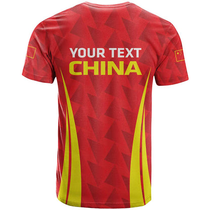 Personalised China Badminton T-Shirt 2024 Sporty Red Version Graphic Tee