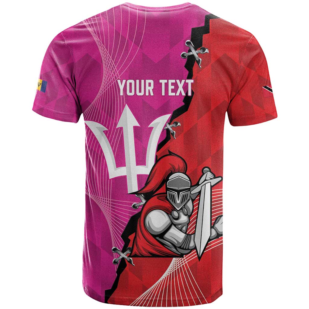 Barbados and Trinbago Cricket Personalized T-Shirt Royals Knight Riders Together Graphic Tee