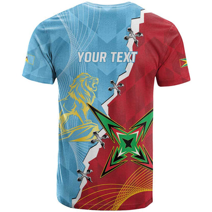 Saint Lucia and Guyana Cricket Personalized T-Shirt Kings Amazon Warriors Together Graphic Tee