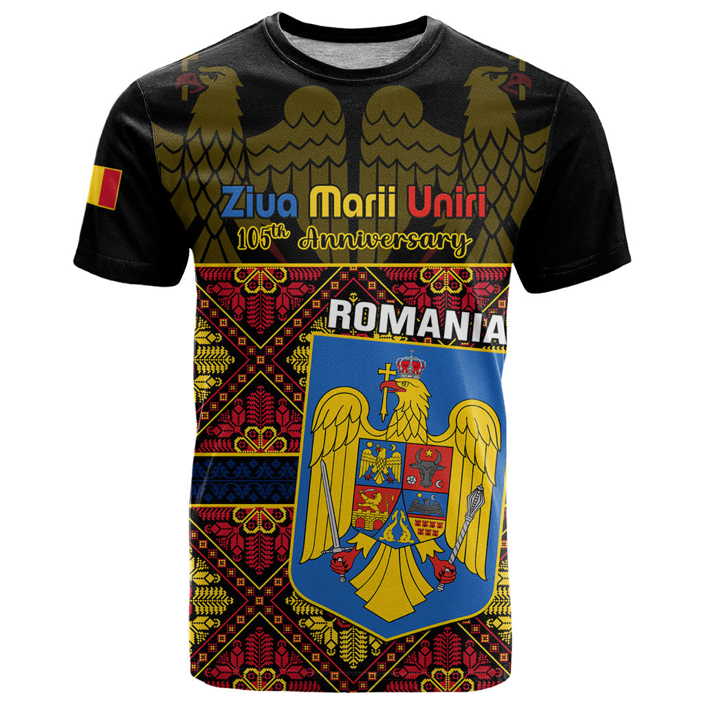 Personalised Romania Great Union Day T-Shirt Ziua Marii Uniri 105th Anniversary Graphic Tee