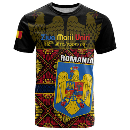 Personalised Romania Great Union Day T-Shirt Ziua Marii Uniri 105th Anniversary Graphic Tee