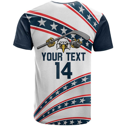 Custom Hockey United States 250th Anniversary T-Shirt USA Semiquincentennial We The People Graphic Tee