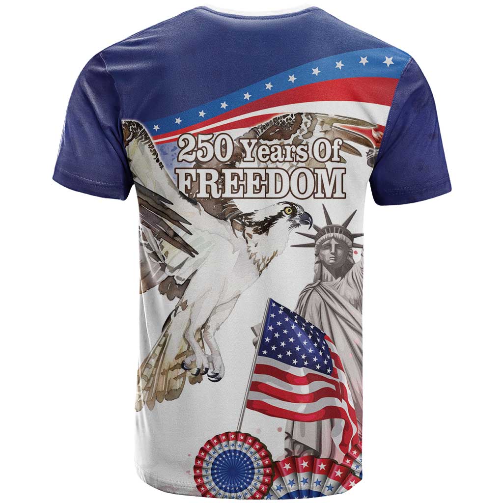 United States 4th Of July T-Shirt USA Osprey 250 Years Of Freedom Graphic Tee