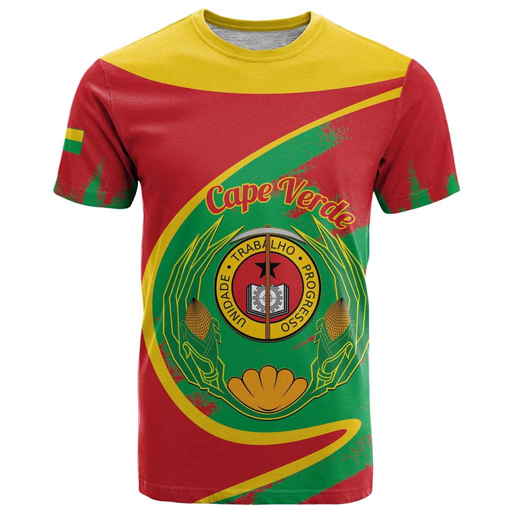 Cape Verde 1975-1992 T-Shirt Coat Of Arms Grunge Style Graphic Tee